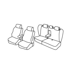 Set coprisedili Superior - Nero/Grigio - compatibile per Volvo S40 (01/04>12/12)