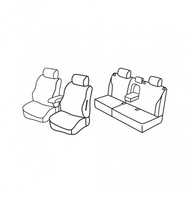 Set coprisedili Superior - Beige - compatibile per Volvo V50 sw (02/04>04/13)