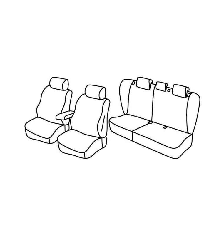 Set coprisedili Superior - Beige - compatibile per Volvo S40 (01/04>12/12)