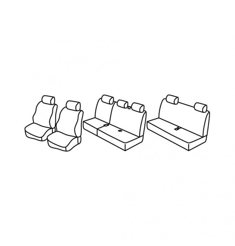 Set coprisedili Superior - Nocciola - compatibile per Dacia Logan MCV 5p (02/07>06/13)