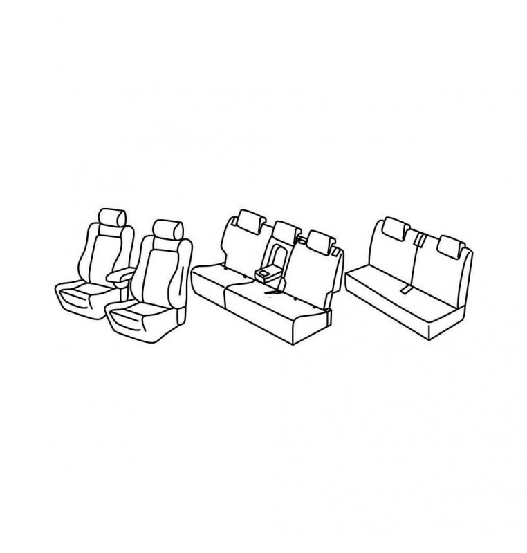 Set coprisedili Superior - Nocciola - compatibile per Skoda Kodiaq (04/17>)