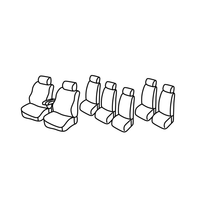 Set coprisedili Superior - Beige - compatibile per Seat Alhambra (07/00>09/10)  - Volkswagen Sharan (05/95>09/10) Dal 2000