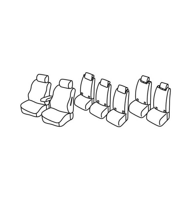 Set coprisedili Superior - Nocciola - compatibile per Volkswagen Touran (09/15>) Trendline