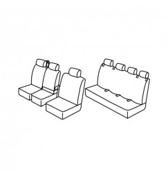 Set coprisedili Superior - Beige - compatibile per Man TGE (04/17>)  - Volkswagen Crafter (01/17>)