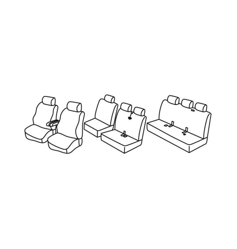 Set coprisedili Superior - Nocciola - compatibile per Volkswagen Multivan T5 (04/03>03/15)