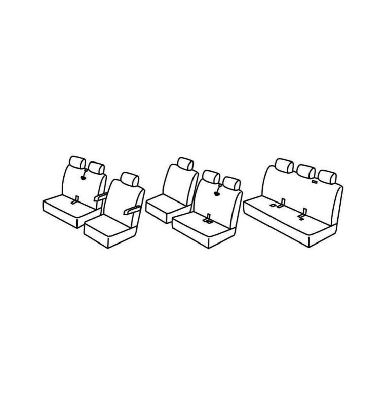 Set coprisedili Superior - Nocciola - compatibile per Volkswagen Multivan T5 (04/03>03/15)