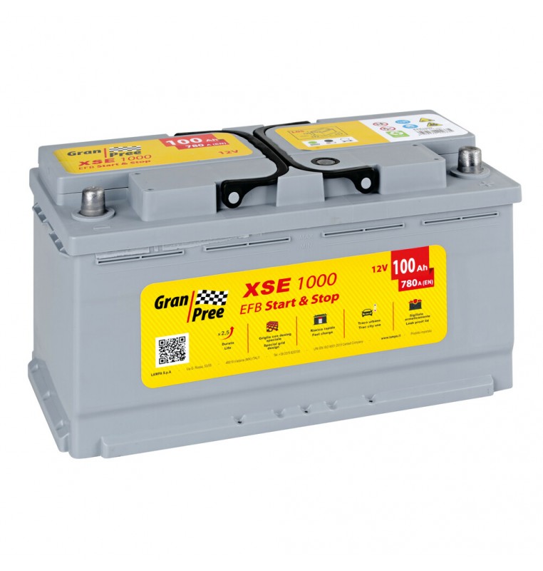 Batteria 12V - Gran Pree Start-Stop EFB - 100 Ah - 780 A - L5