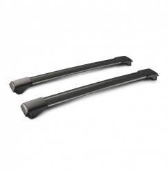Rail Black, coppia barre portatutto in alluminio - 73 cm