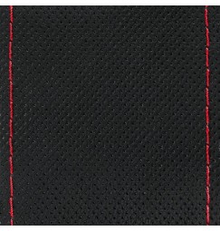 Premium Perforated, coprivolante in pelle - L - Ø 37/39 cm - Nero/Rosso