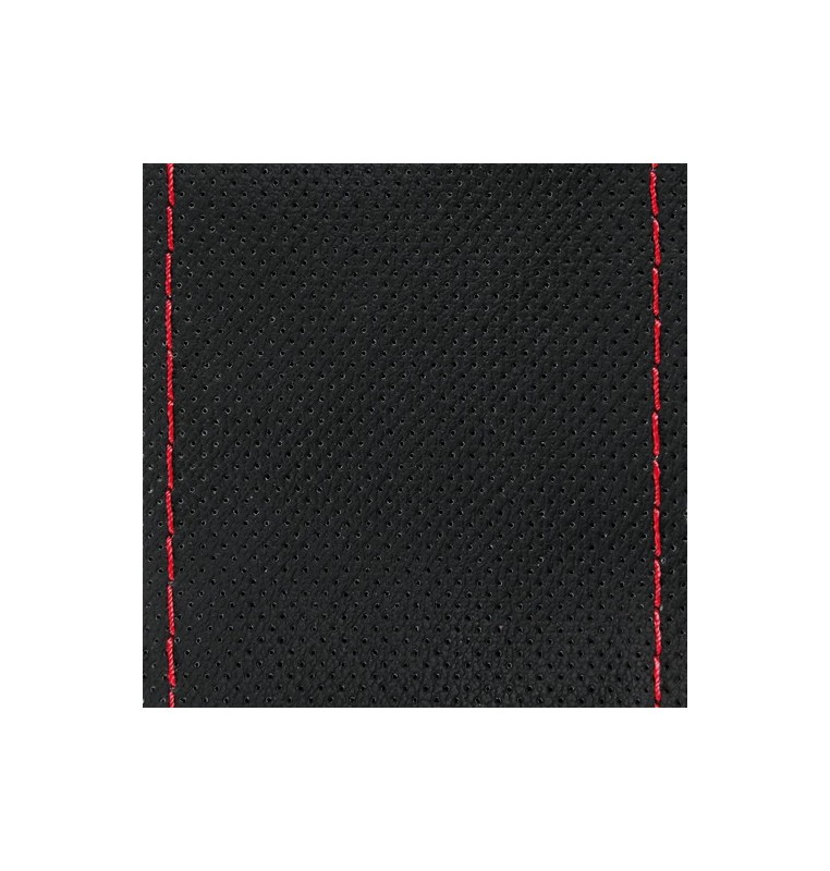 Premium Perforated, coprivolante in pelle - L - Ø 37/39 cm - Nero/Rosso