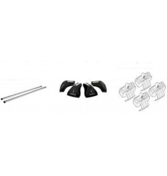 Kit Barre portatutto completo in alluminio per Hyundai Getz con tetto liscio 2001 2005
