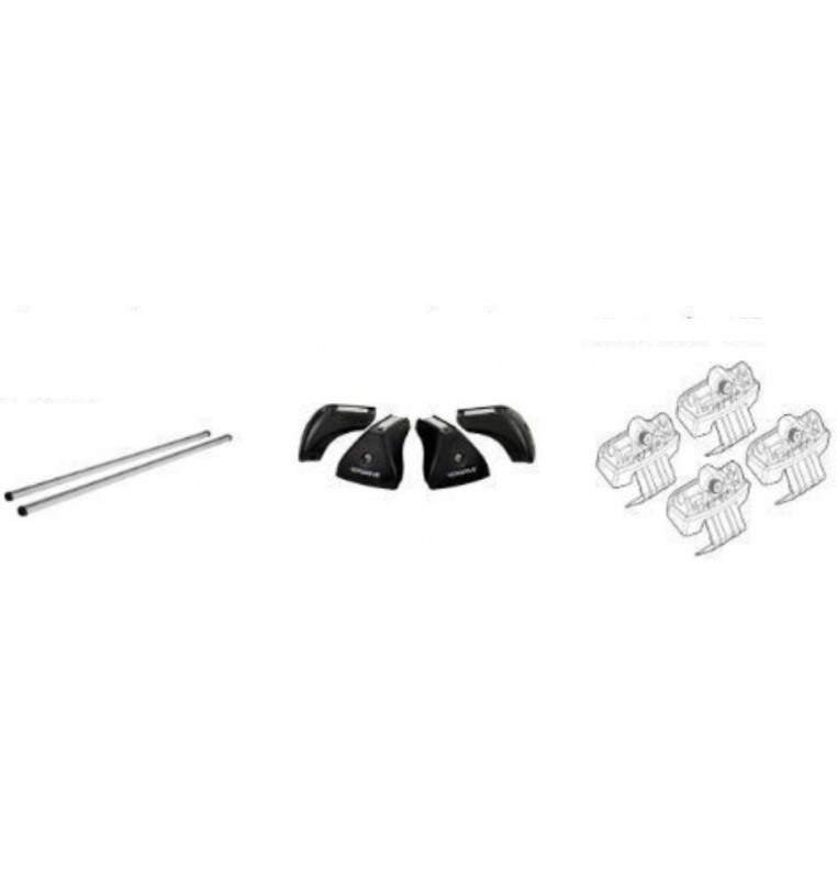 Kit Barre portatutto completo in alluminio per Hyundai Getz con tetto liscio 2001 2005