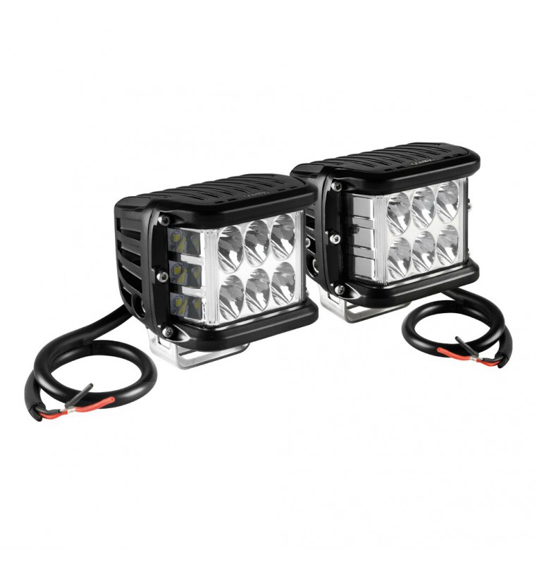WL-21, coppia fari ausiliari a 9 Led - 9-32V - Bianco