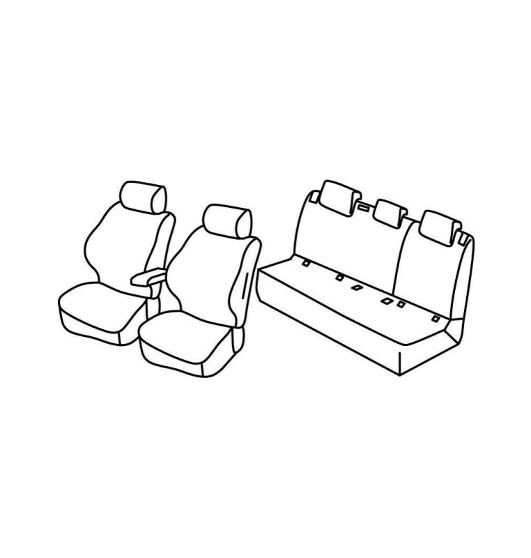 Set coprisedili Superior - Nocciola - compatibile per Skoda Fabia 5p (09/21>) Style