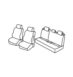 Set coprisedili Superior - Nero/Grigio - compatibile per Hyundai i20 5p (12/20>)