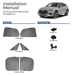 Kit tendine Privacy - 6 pz  - compatibile per  Audi Q5 2022 Guarnizione 5-C