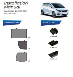 Kit tendine Privacy - 6 pz  - compatibile per  Opel Zafira Tourer 2015 Guarnizione 5-C