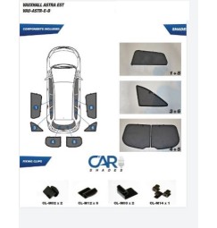 Kit tendine Privacy - 6 pz  - compatibile per  Opel Astra K Sports Tourer codice Guarnizione E-D