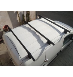 3 Barre portatutto per Peugeot Bipper  portapacchi Nordrive Kargo in acciaio nero con bottoni sul tetto