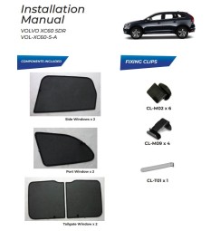 Kit tendine Privacy - 6 pz  - compatibile per  Volvo XC60 Guarnizione 5A