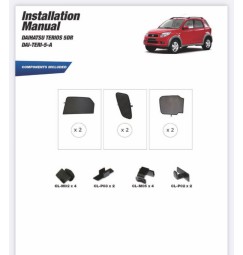 Kit tendine Privacy - 6 pz  - compatibile per Daihatsu Terios 2012 Guarnizione 5A
