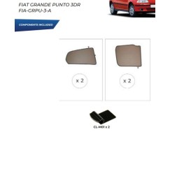 Kit tendine Privacy - 4 pz  - compatibile per Fiat Punto Evo 3p Guarn.3-A