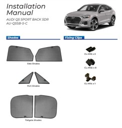 Kit tendine Privacy - 6 pz  - compatibile per  Audi Q5 2023 Guarnzione 5-C