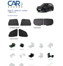 Kit tendine Privacy - 6 pz  -compatibile per Bmw X1 (U11)