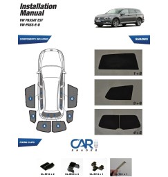 Kit tendine Privacy - 6 pz  - compatibile per  Volkswagen Passat Alltrack  -  Volkswagen Passat Variant 2015 Guarnizione E-D