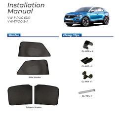 Kit tendine Privacy - 4 pz  - compatibile per  Volkswagen T-Roc Guarnizione 5-A