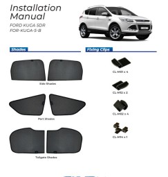 Kit tendine Privacy - 6 pz  - compatibile per  Ford Kuga 2018 Guarnizione 5-B