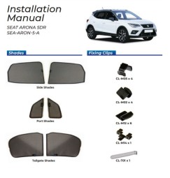 Kit tendine Privacy - 6 pz  - compatibile per  Seat Arona 2022 Guarnizione 5A