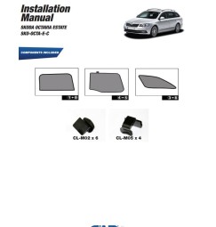 TENDINE PRIVACY PARASOLE Skoda Octavia Wagon 2013 2020 guarnizione E-C