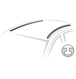 2 Barre STANDARD  per Chrysler Pt Cruiser  portapacchi con binario scanalato