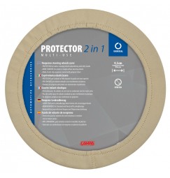 Protector 2 in 1, coprivolante elasticizzato in poliestere - Beige