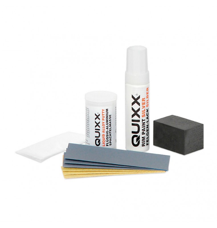 Quixx, kit riparazione cerchi in lega - Argento